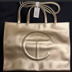 Large Gold Telfar bag